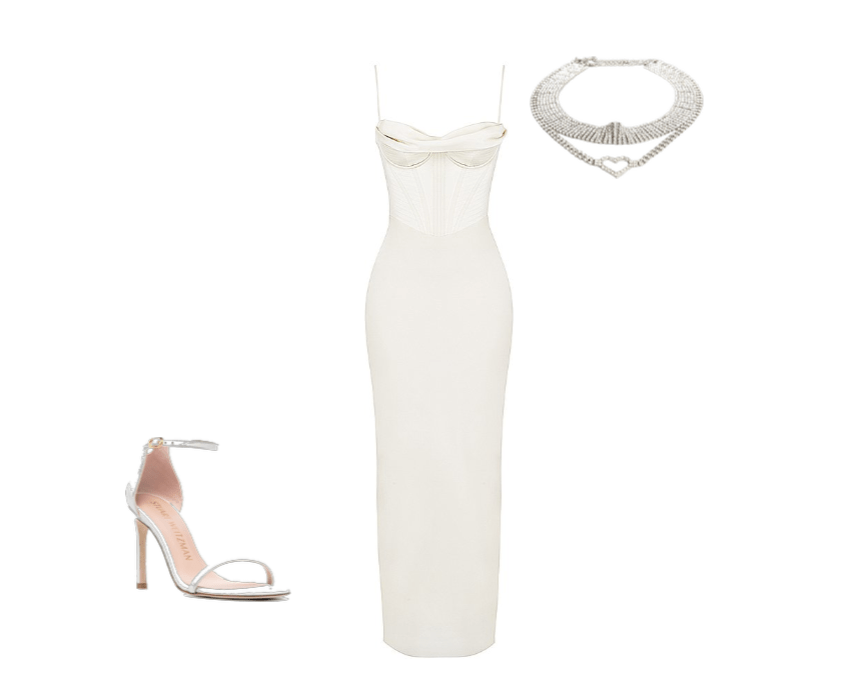 Corset bodice wedding dress style idea