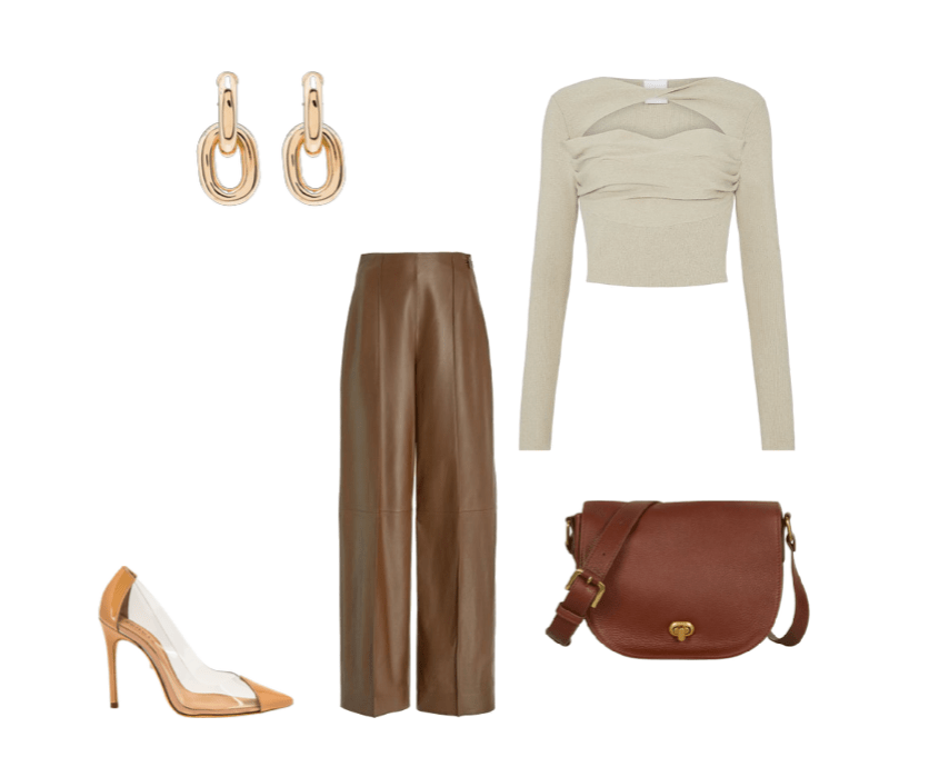 An office outfit for a pear-shaped body