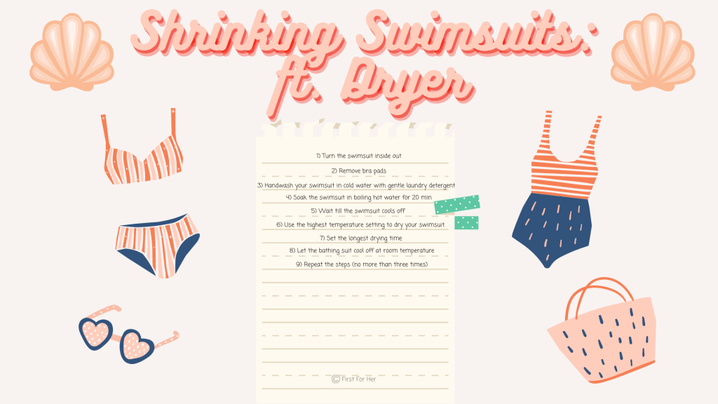 Shrinking swimsuit with dryer step by step instructions