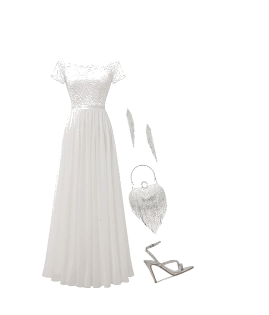 A-line wedding dress style for apple-shaped body