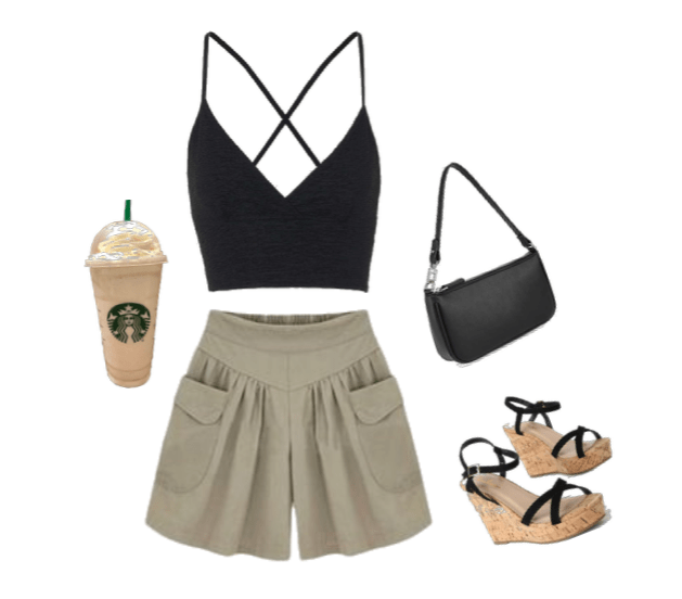 Top and shorts outfit for a city vacation