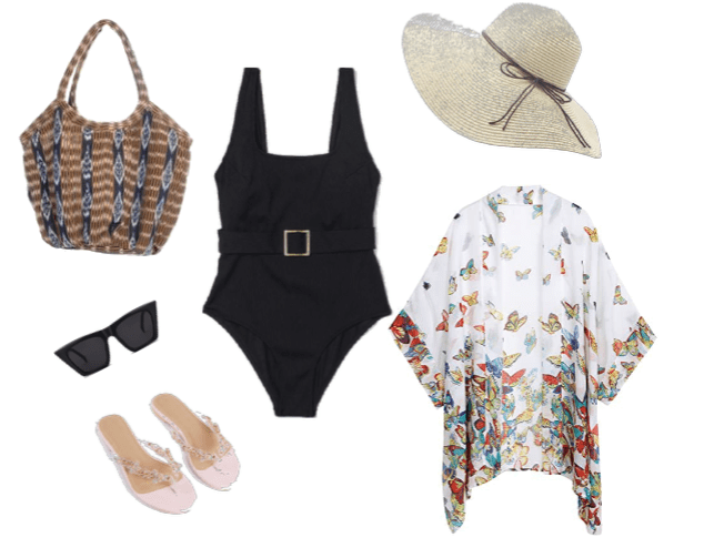 Beach outfit for vacation for women over fifty