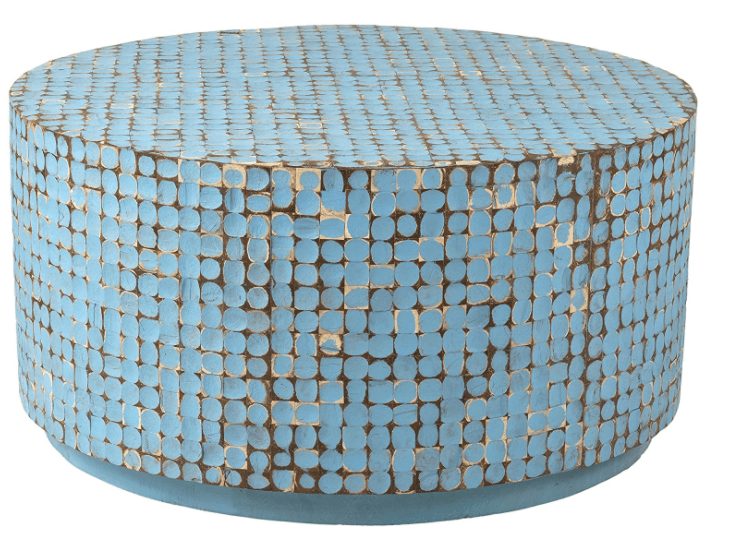 Round Ottoman outdoor table example