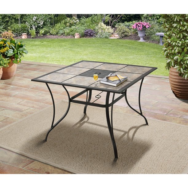 Metal tile outdoor table example