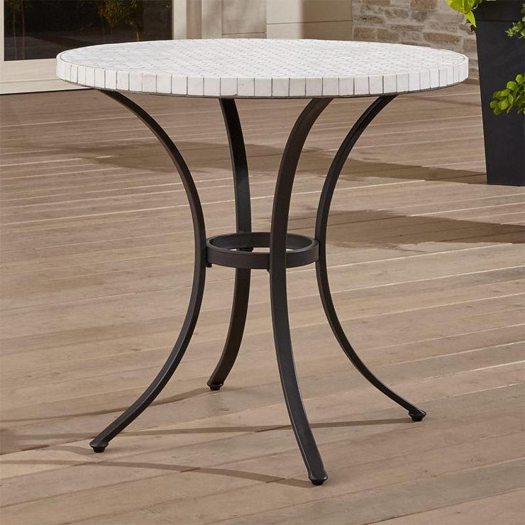 Round metal outdoor table example