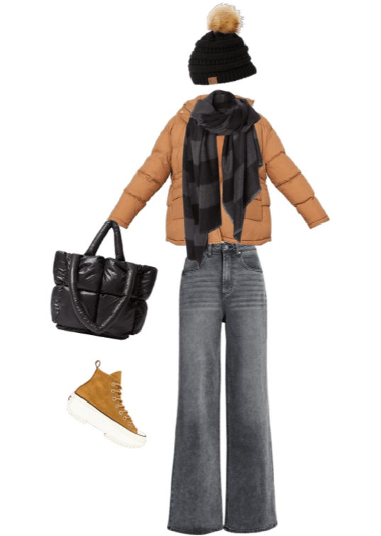 Cropped jacket style for an apple-shaped body
