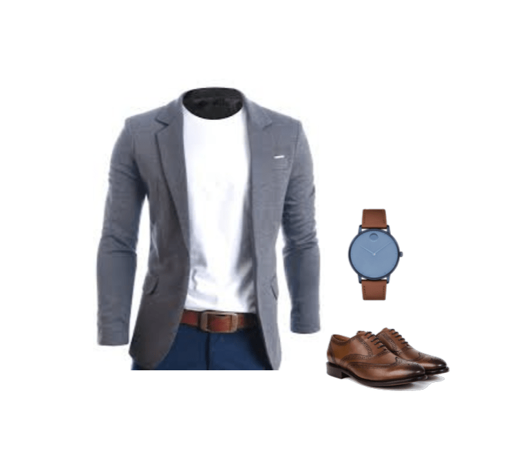 Blazer outfit for men with triangle body shape