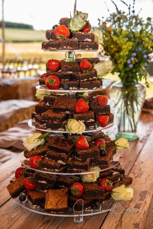 Brownies wedding cake alternative