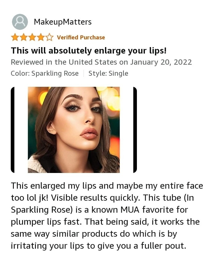 The Pout - Hyaluronic Acid + Collagen Plumping Lip Serum Amazon review