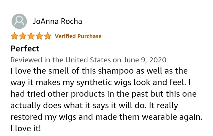 Hairobics Unlimited All Day Synthetic Wig Shampoo Amazon review