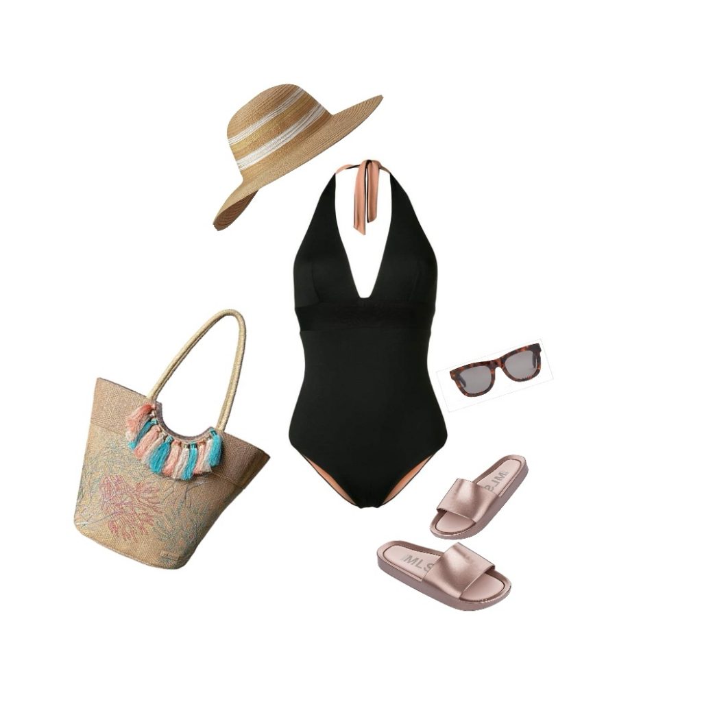 Beach outfit idea for pear-shaped body