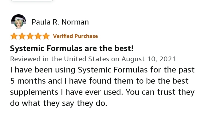 Systematic Formulas B16 supplement positive Amazon review
