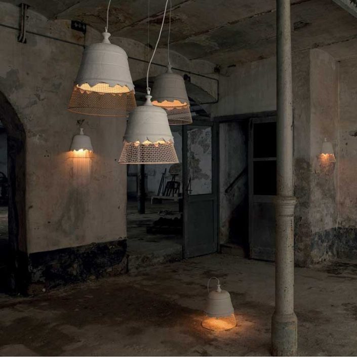 Industrial style grey chandeliers loft design idea
