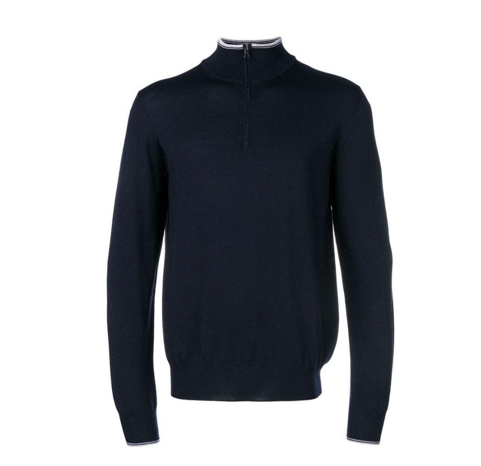 Zip-neck male sweater to wear to a country club
