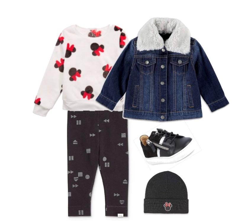 Children's Disney World outfit idea with sweater and leggings