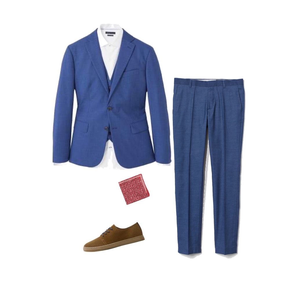 Blue suit for men to wear for senior pictures