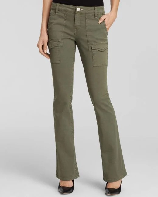 Boot-cut green jeans from Sanctuary