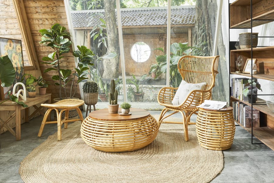 Mico Rattan Coffee Table from Castlery