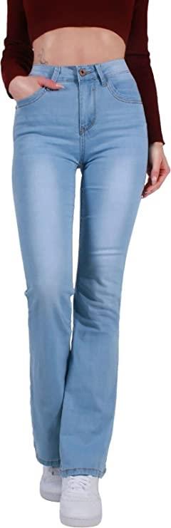 Y C Jeans Women's Bootcut Stretch Trousers wide-leg jeans for rectangle shape