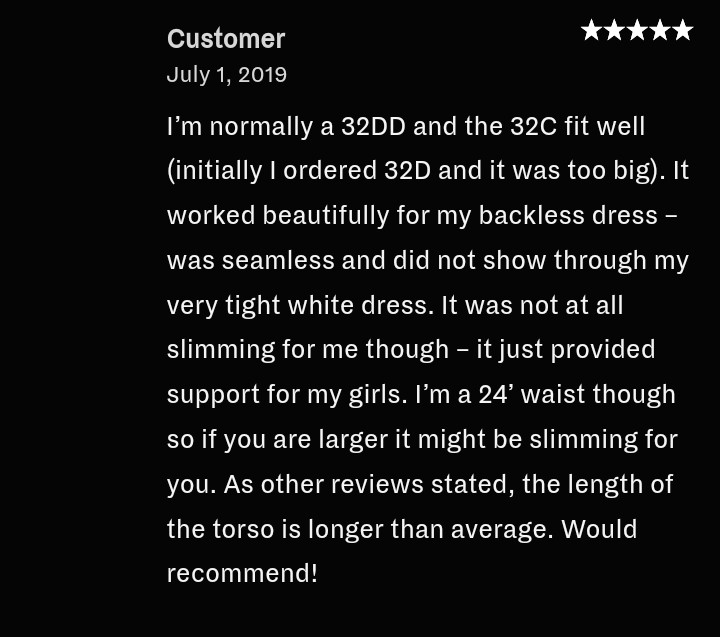 Va Bien Backless Thong Bodysuit customer review