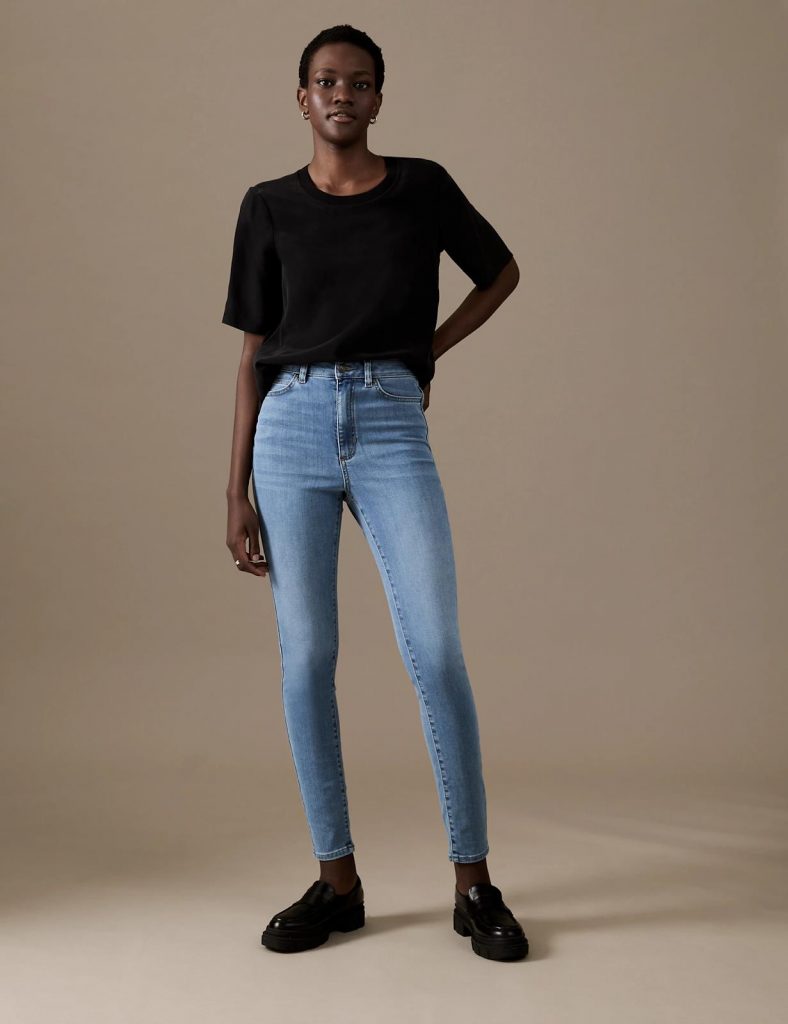 M&S High Waisted Skinny Jeans skinny jeans for rectangle shape