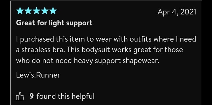 Body Beautiful Seamless Strapless Bodysuit customer review