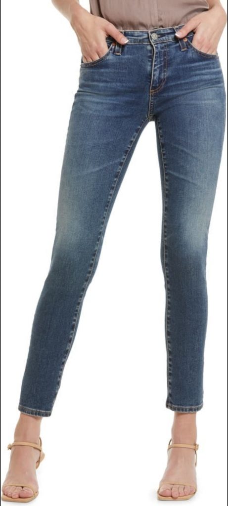 AG Prima Mid-Rise Ankle Cigarette Jeans for rectangle body shape