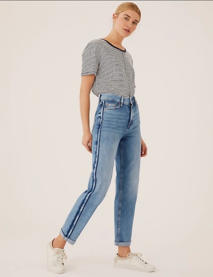 M&S Boyfriend Ankle Grazer Jeans boyfriend jeans for the rectangle shape