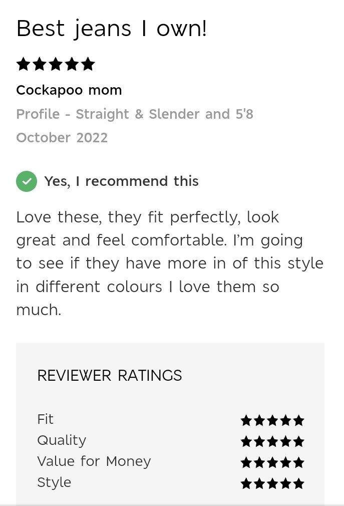 M&S Boyfriend Ankle Grazer Jeans positive customer review