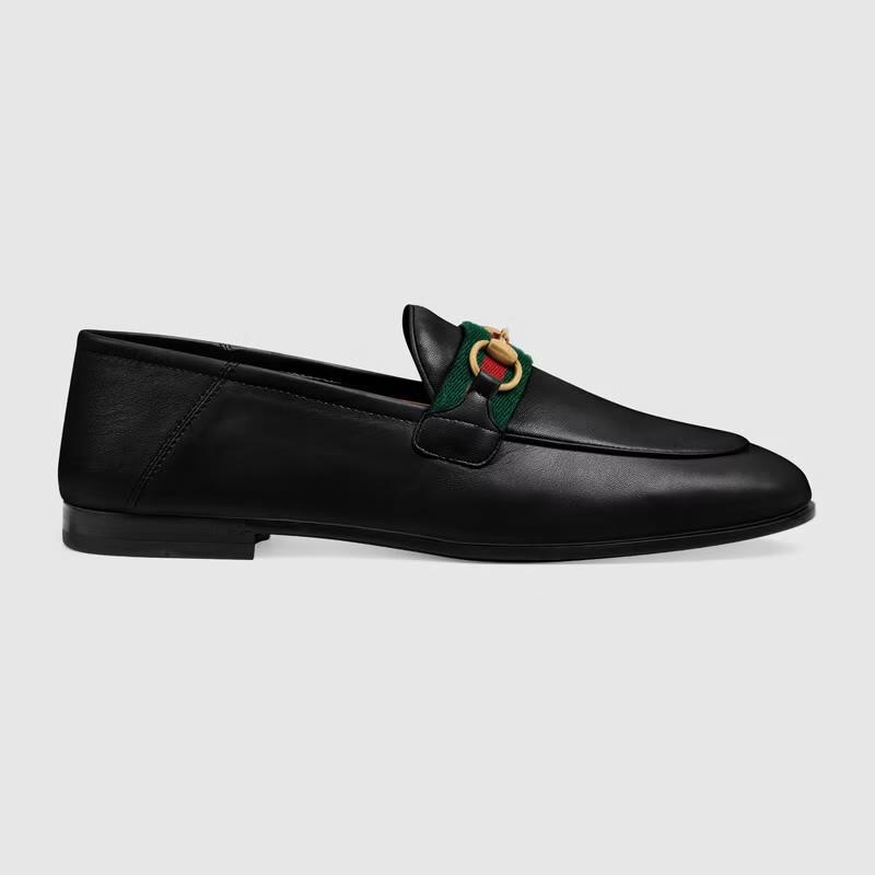 Gucci leather loafers shoes to wear with leather pants