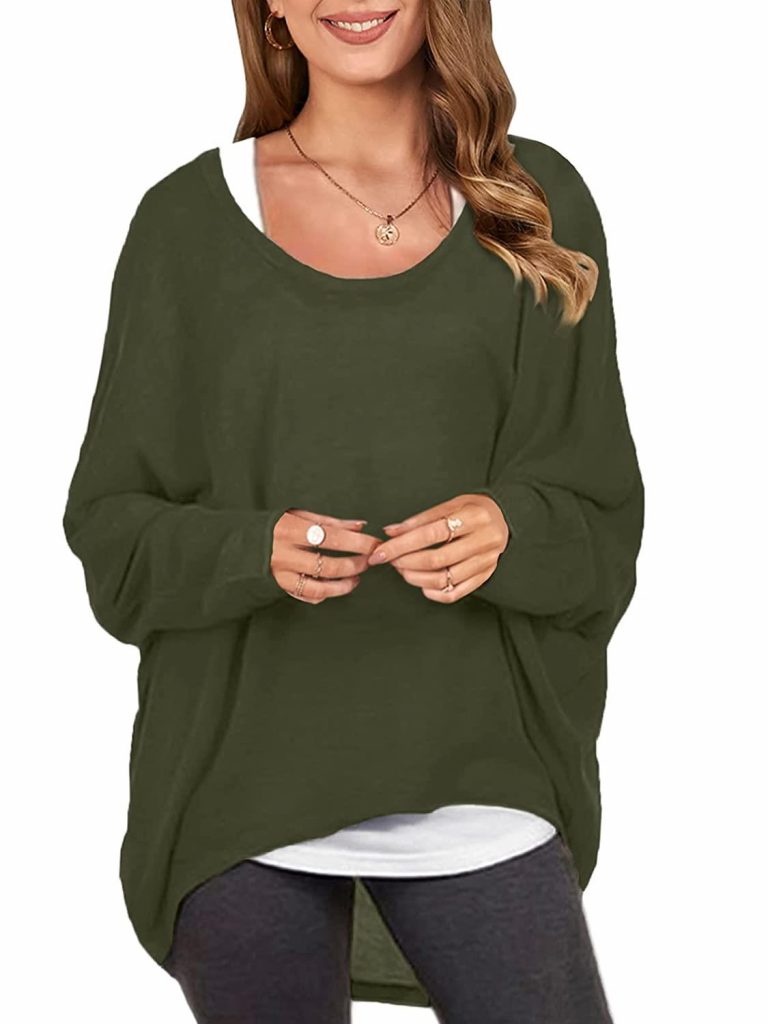 Oversized green top to wear after a spray tan Amazon