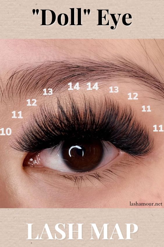 Dolly lash extension style example