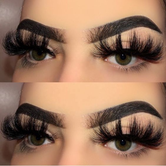 Gaps between lashes bad lash extensions example