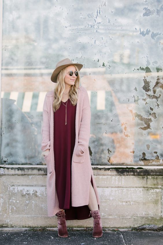 Pink shoes to wear with a burgundy dress