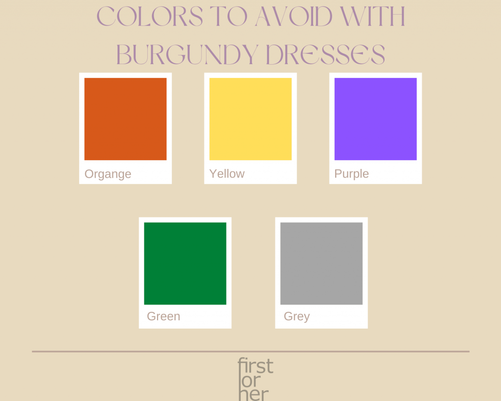 Colors to Avoid with a Burgundy Dress - Firstforhers