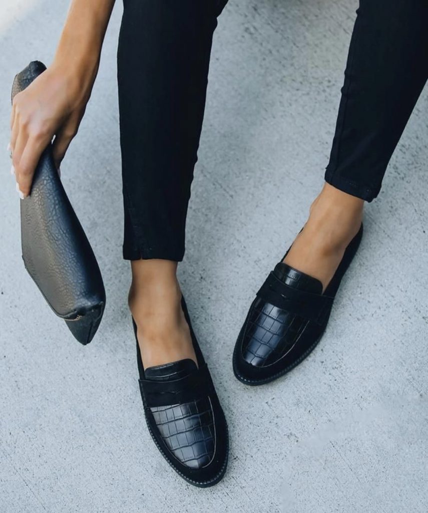 Loafers shoes to wear with mom jeans
