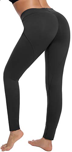 RUNNING GIRL Butt Lifting Leggings,Scrunch Butt Shaperwear Compression Leggings Workout Yoga Pants for Women (1068 Black, M)