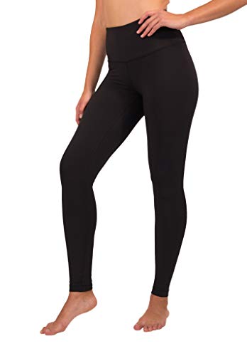 90 Degree By Reflex High Waist Squat Proof Interlink Leggings for Women - Black - Small