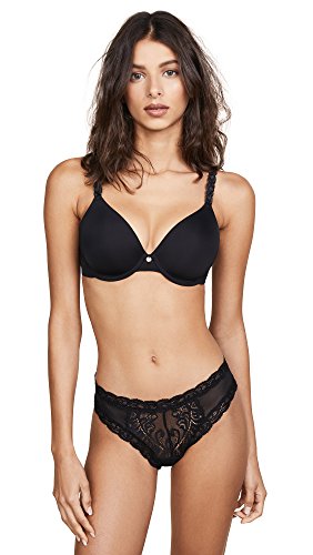 Natori Women's Pure Luxe Custom Coverage Bra, Black, 32B