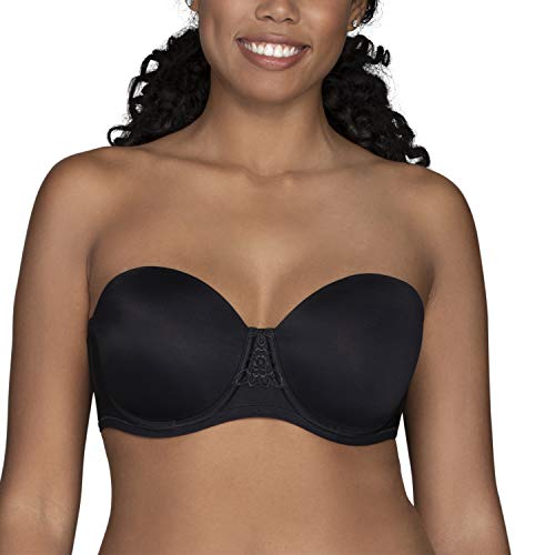 Vanity Fair Women's Beauty Back Strapless Full Figure Underwire Bra 74380, Midnight Black, 34C