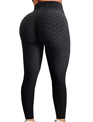 SEASUM Women's High Waist Yoga Pants Tummy Control Slimming Booty Leggings Workout Running Butt Lift Tights M